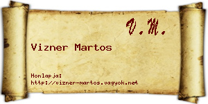 Vizner Martos névjegykártya